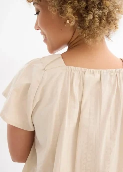 Tunique-blouse en seersucker coton