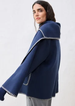 Veste à broderie décorative (ens. 2 pces avec écharpe)