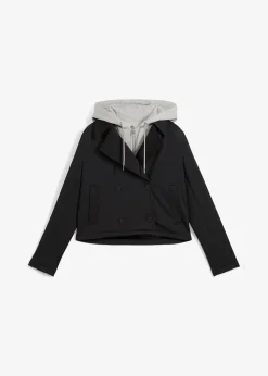 Veste à capuche de couleur contrastante