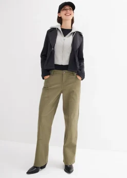 Veste à capuche de couleur contrastante