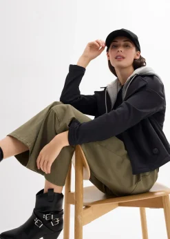 Veste à capuche de couleur contrastante