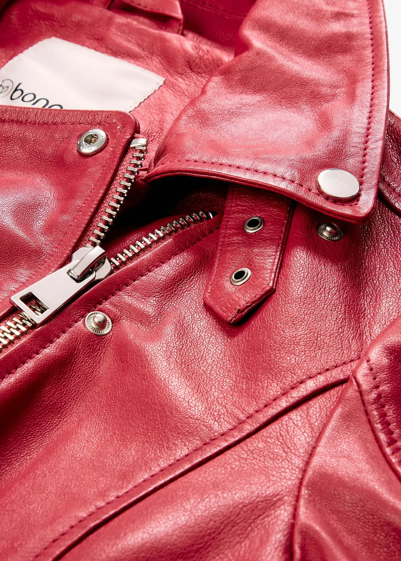 Veste biker en cuir nappa d’agneau