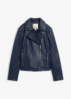 Veste biker en cuir nappa d’agneau