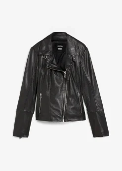 Veste biker en cuir nappa d’agneau