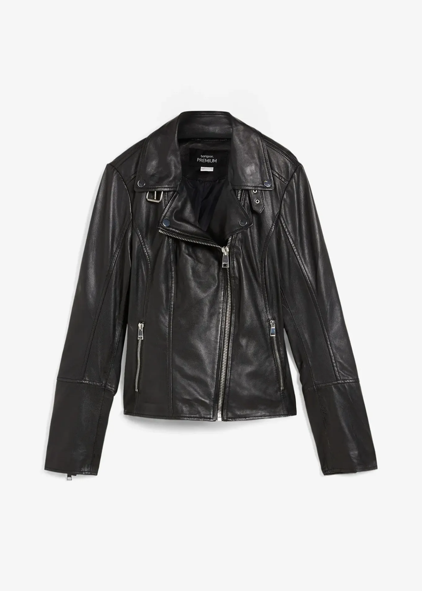 Veste biker en cuir nappa d’agneau