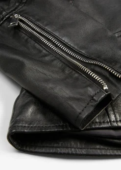 Veste biker en cuir nappa d’agneau