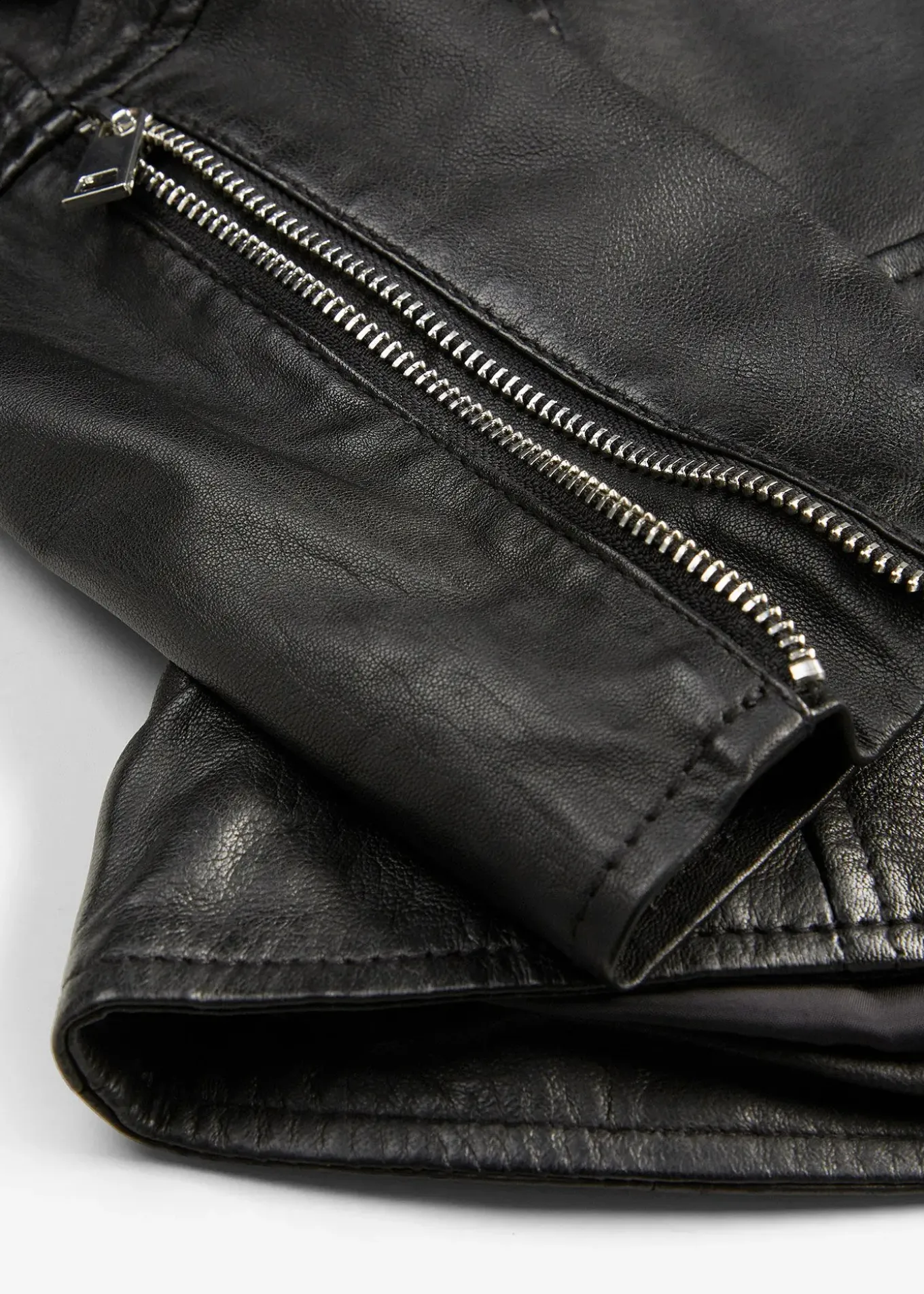 Veste biker en cuir nappa d’agneau