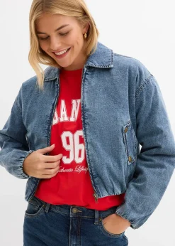 Veste chaude en jean, raccourcie