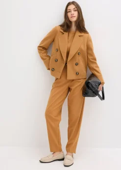 Veste courte aspect laine