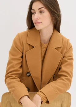 Veste courte aspect laine