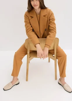 Veste courte aspect laine