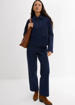 Veste courte de mi-saison en coton extensible