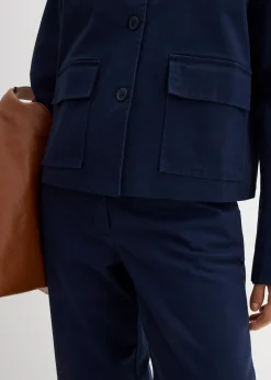 Veste courte de mi-saison en coton extensible