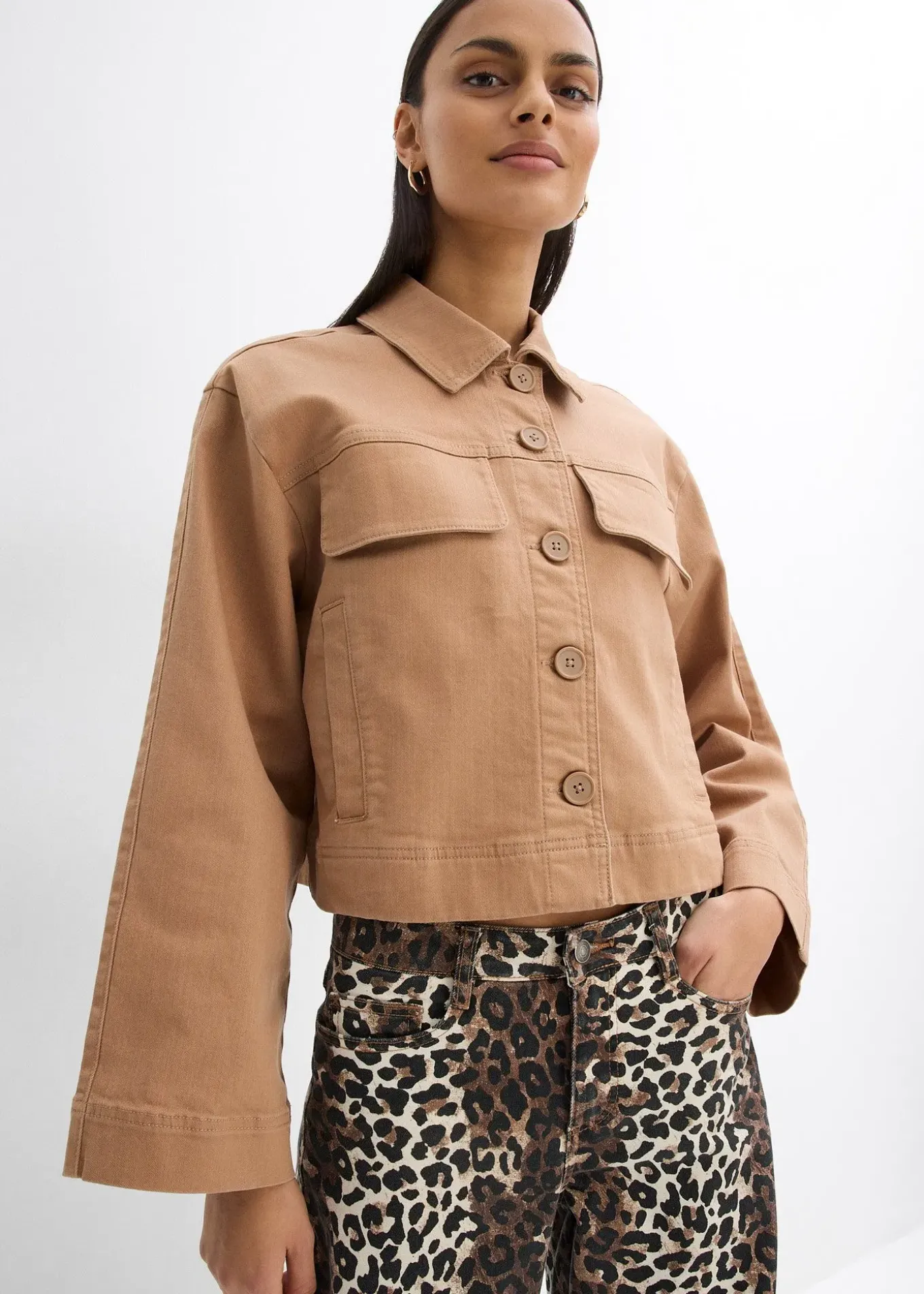 Veste courte en twill