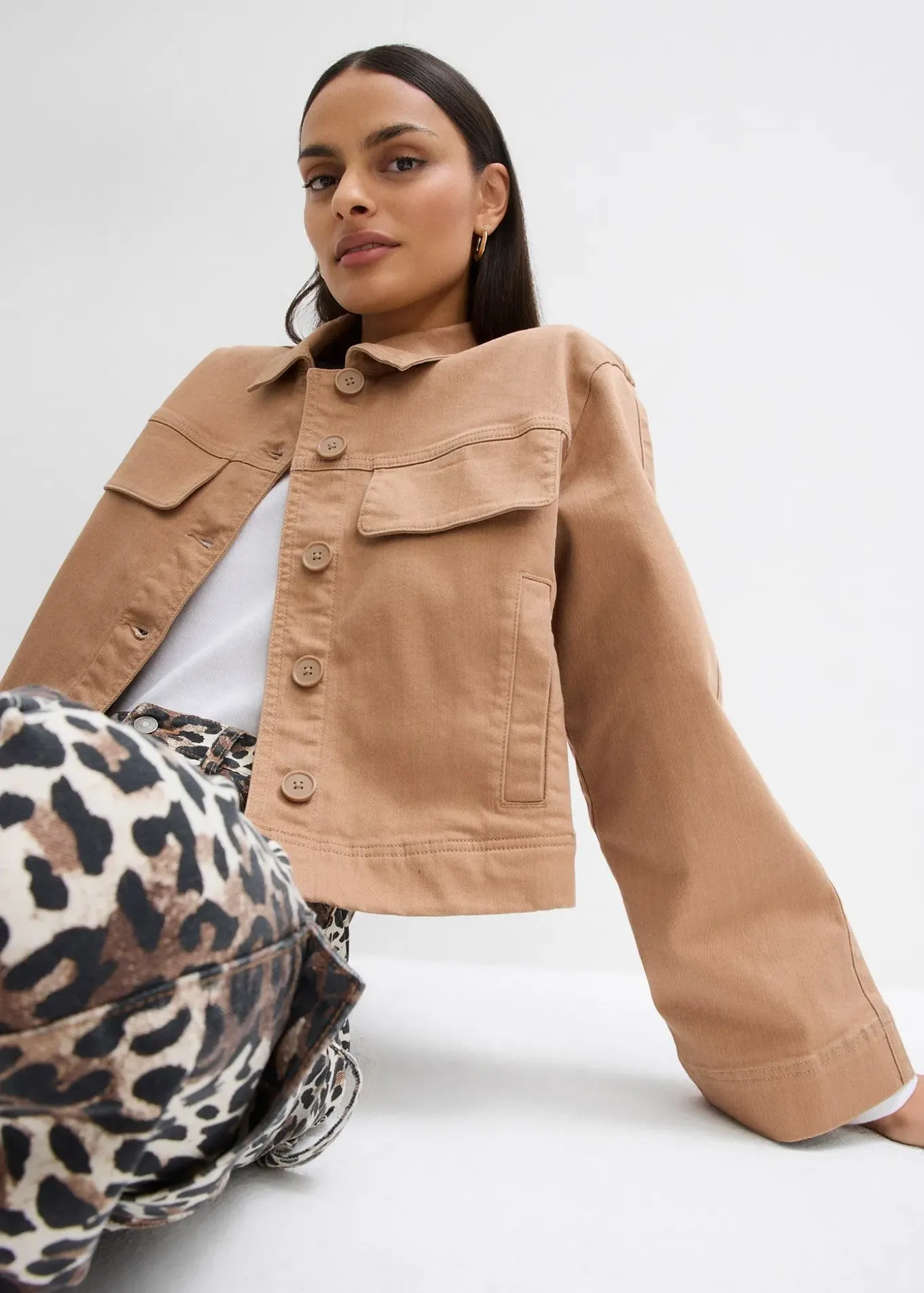 Veste courte en twill