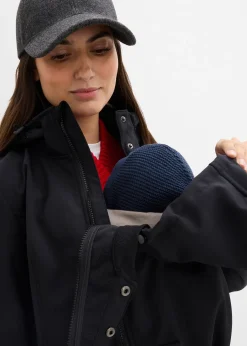 Veste de grossesse en softshell avec fonction portage devant et derrière