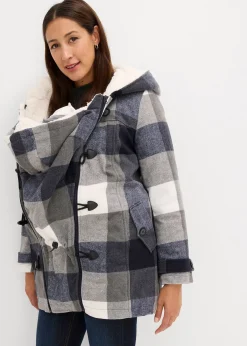 Veste de grossesse et de portage en laine avec doublure peluche