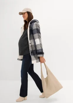 Veste de grossesse et de portage en laine avec doublure peluche