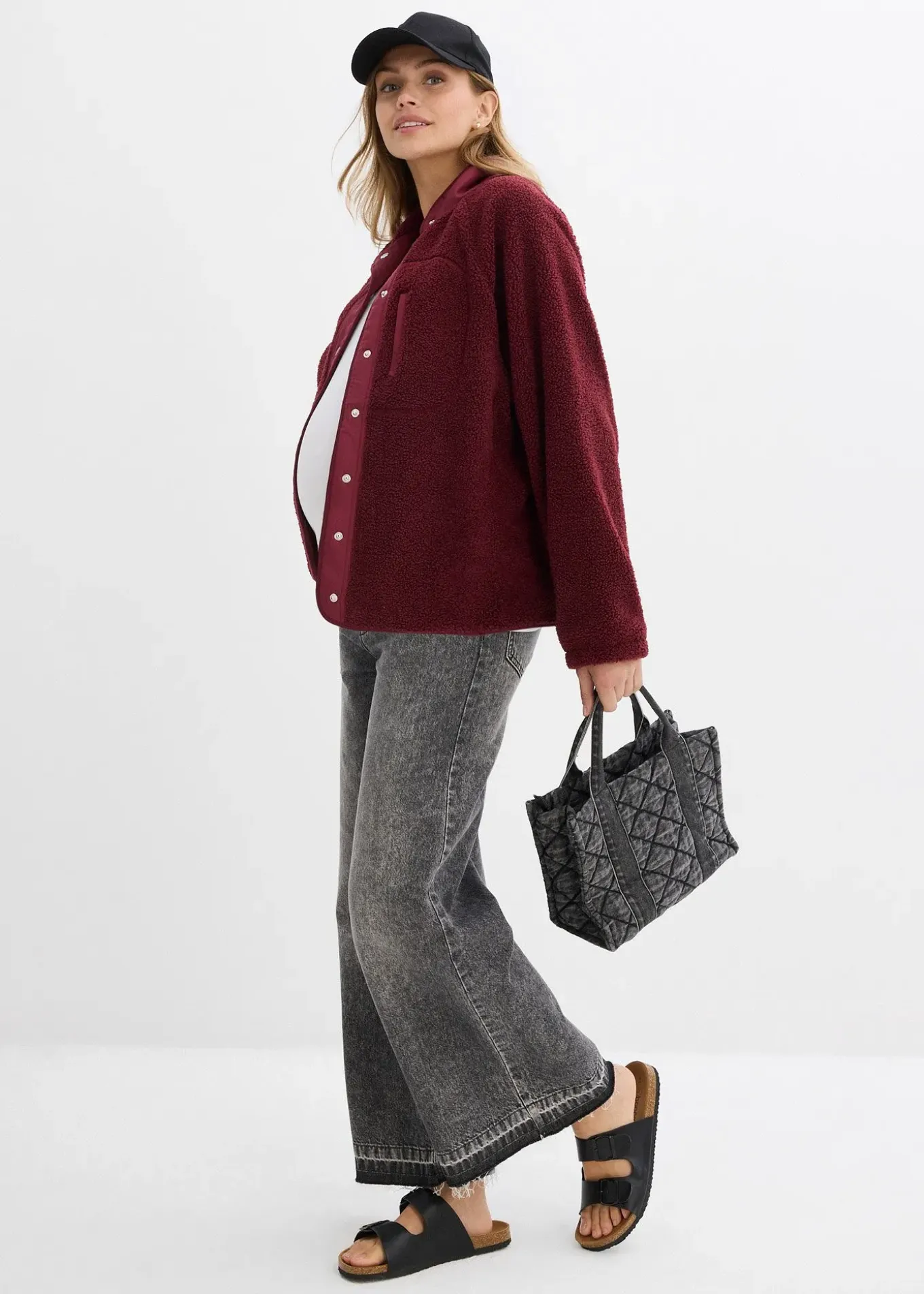 Veste de grossesse et de portage en polaire peluche