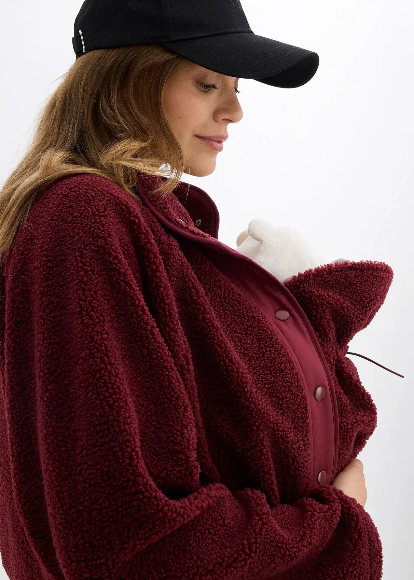 Veste de grossesse et de portage en polaire peluche