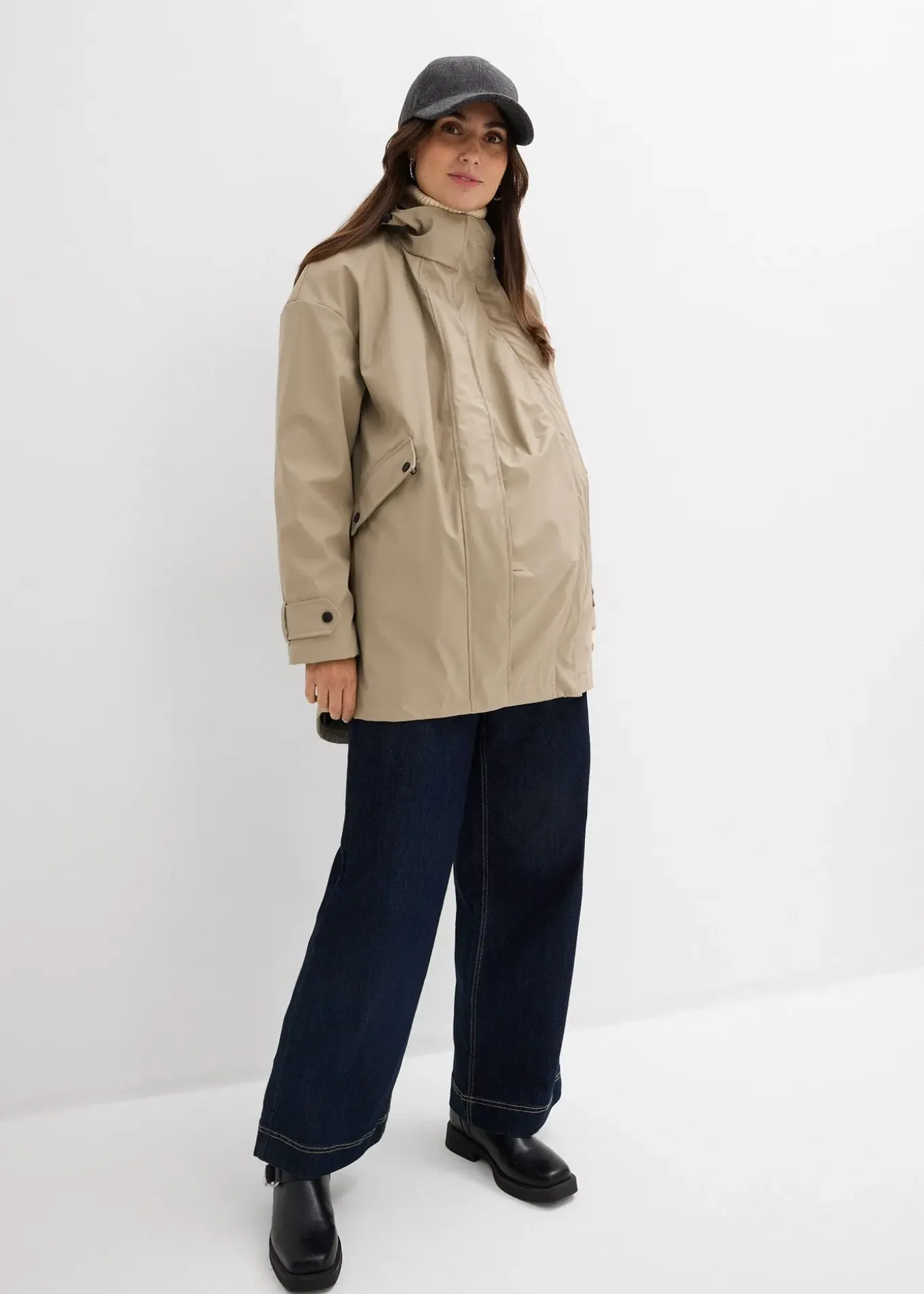 Veste de grossesse et de portage déperlante avec veste polaire amovible