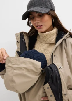 Veste de grossesse et de portage déperlante avec veste polaire amovible