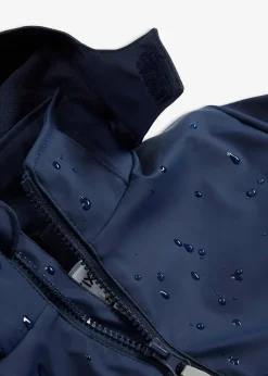Veste de pluie thermique à capuche amovible et détails réfléchissants