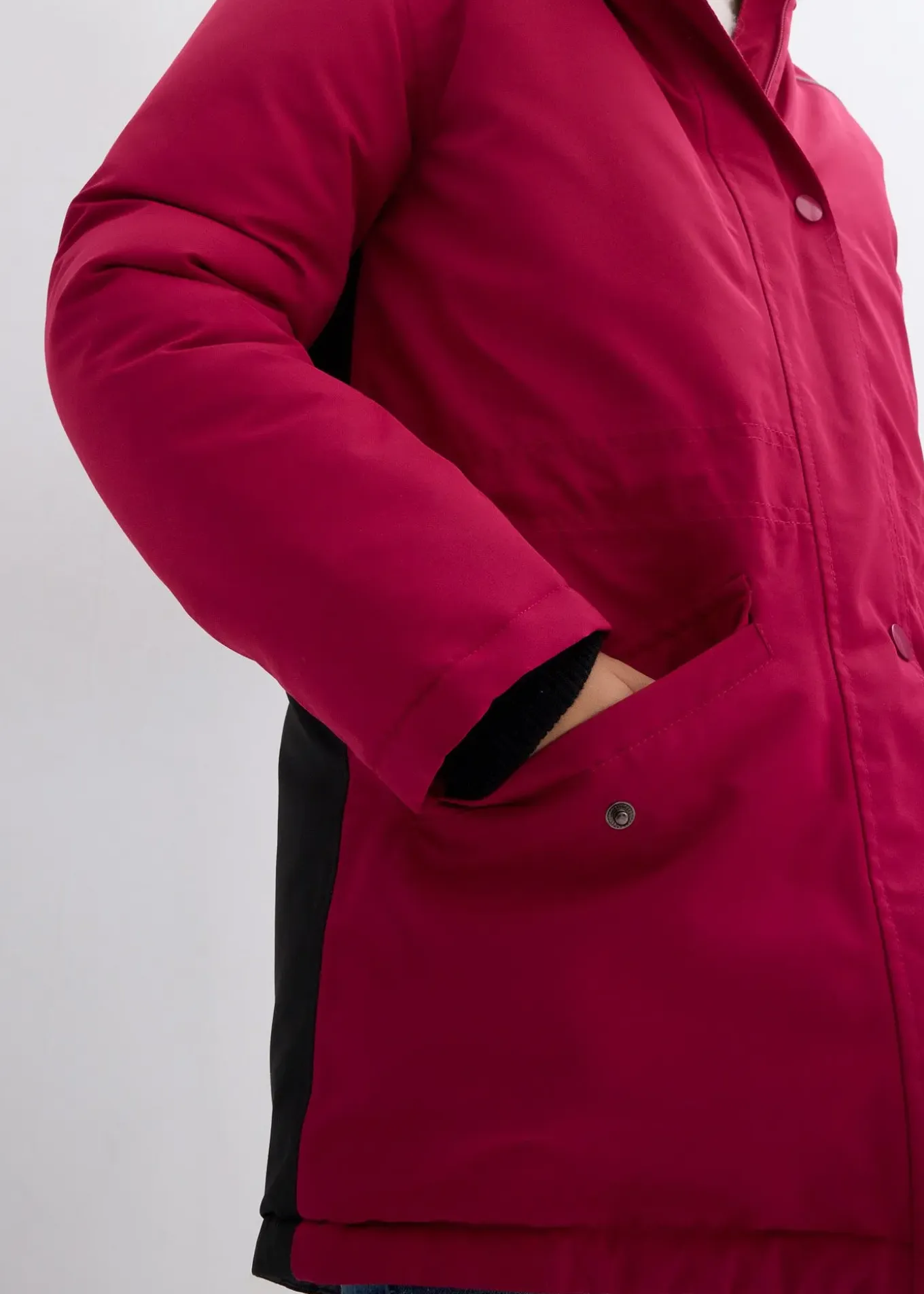 Veste de ski imperméable à capuche amovible et réflecteurs