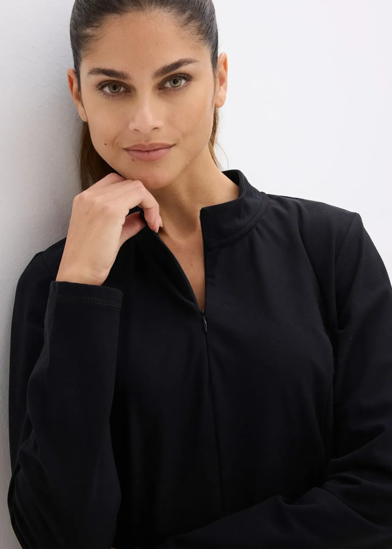 Veste de sport chaude à séchage rapide, demi-zip