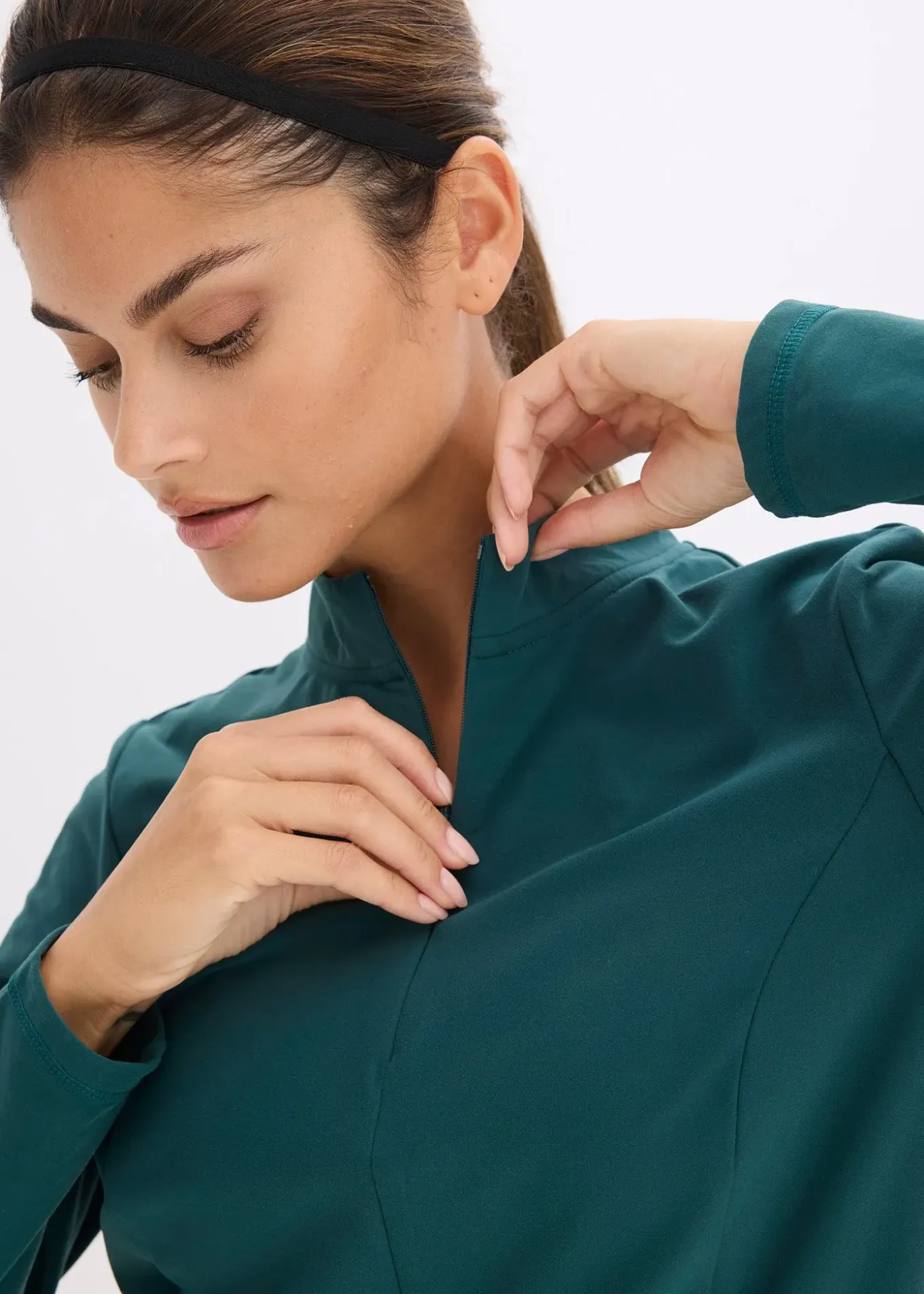 Veste de sport chaude à séchage rapide, demi-zip