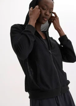 Veste de sport transparente en mesh, oversize