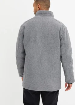 Veste d’hiver aspect laine avec empiècement coupe-vent