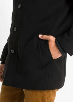 Veste d’hiver aspect laine avec empiècement coupe-vent