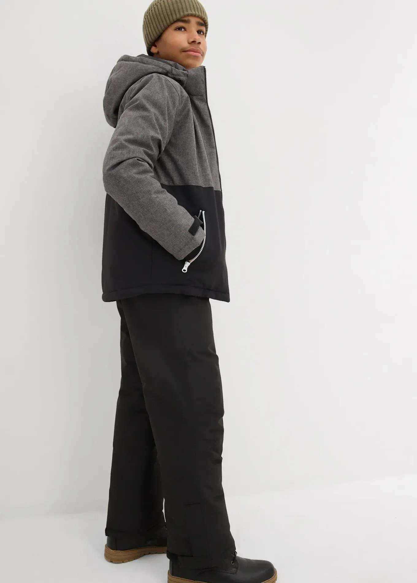 Veste d’hiver rembourrée à capuche, style color block