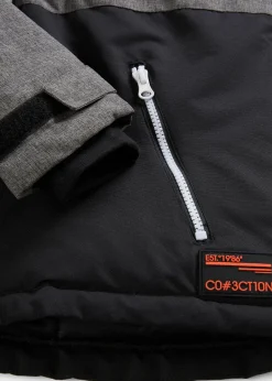 Veste d’hiver rembourrée à capuche, style color block