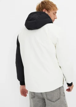 Veste d’hiver tricolore à capuche