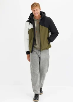 Veste d’hiver tricolore à capuche