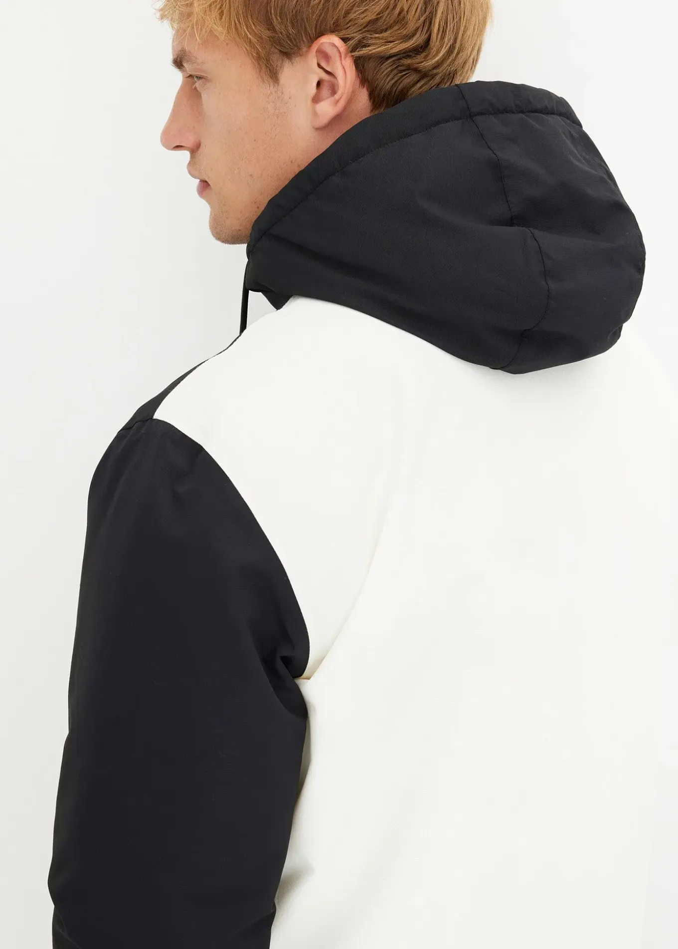 Veste d’hiver tricolore à capuche