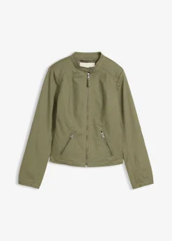 Veste en coton twill avec empiècements latéraux extensibles