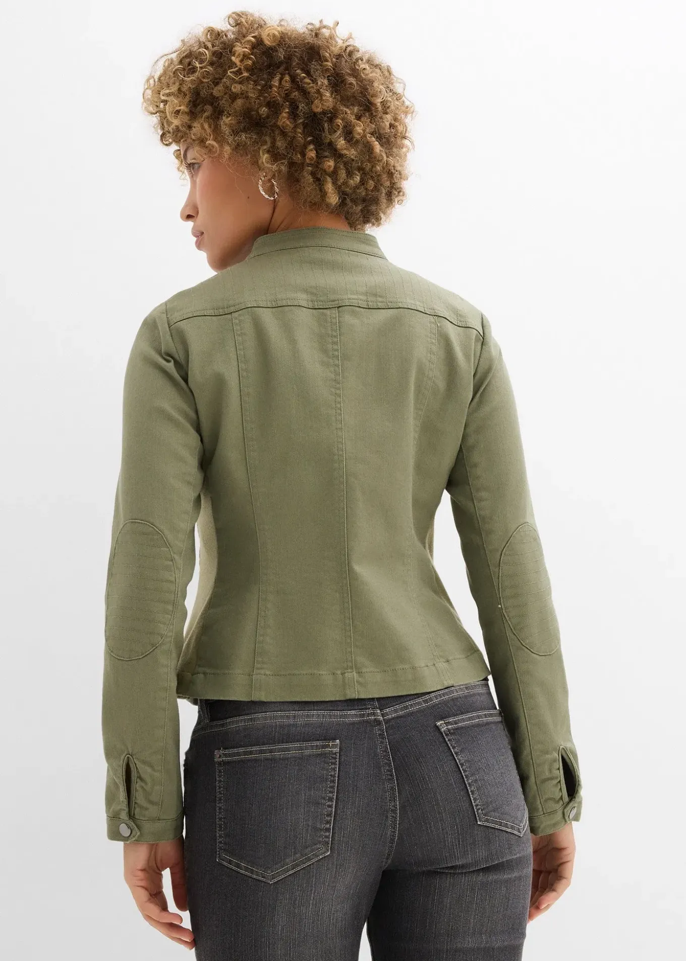 Veste en coton twill avec empiècements latéraux extensibles