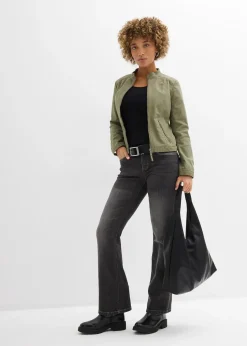 Veste en coton twill avec empiècements latéraux extensibles