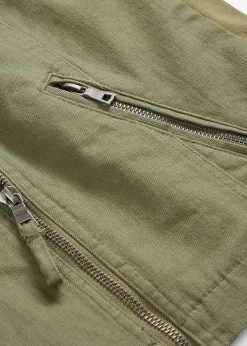 Veste en coton twill avec empiècements latéraux extensibles