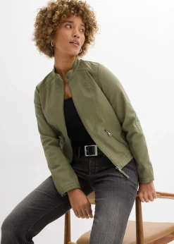 Veste en coton twill avec empiècements latéraux extensibles