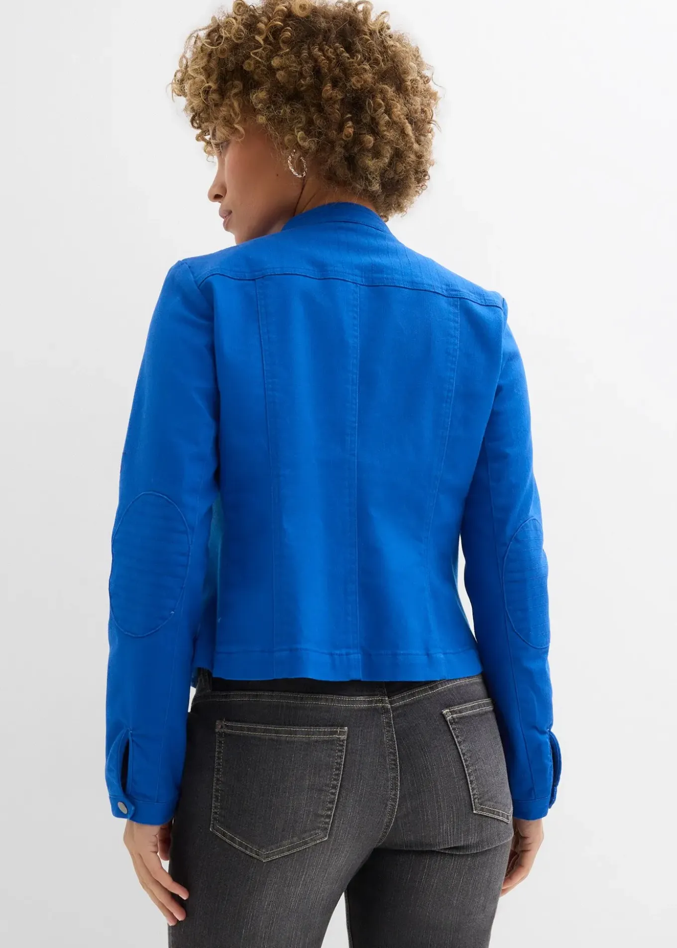 Veste en coton twill avec empiècements latéraux extensibles