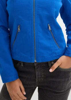 Veste en coton twill avec empiècements latéraux extensibles