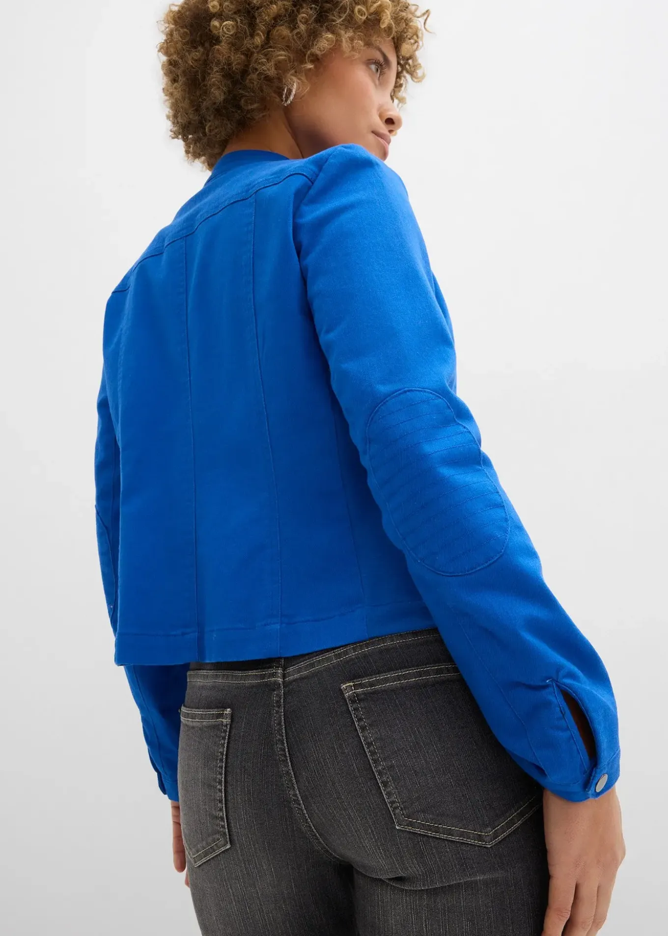 Veste en coton twill avec empiècements latéraux extensibles