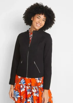 Veste en coton twill avec empiècements latéraux extensibles