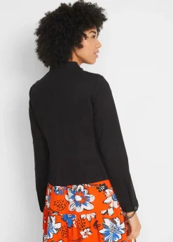 Veste en coton twill avec empiècements latéraux extensibles