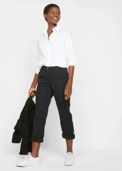 Veste en coton twill avec empiècements latéraux extensibles