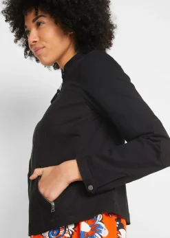 Veste en coton twill avec empiècements latéraux extensibles